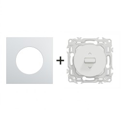 Odace Inter volets roulants S920208 + plaque Alu-blanc
