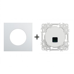 Odace Prise RJ45 Cat 6 UTP S920475 + plaque Alu-blanc