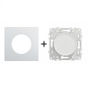 Odace Variateur rotatif + plaque Alu-blanc