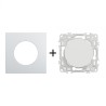 Odace Obturateur pré-perçage + plaque Alu-blanc