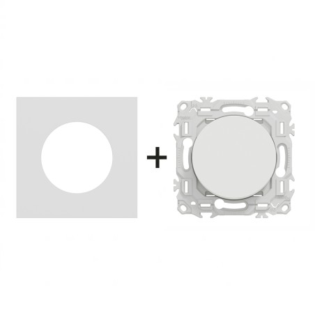 Odace Interrupteur/poussoir + plaque Céramique