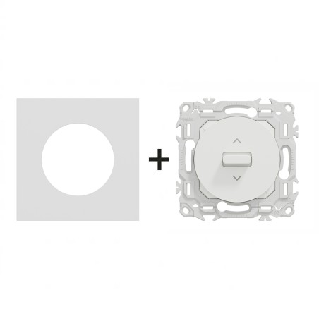 Odace Inter volets roulants 250 V CA, 50/60 Hz + plaque Céramique