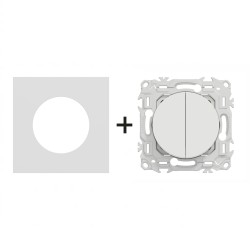 Odace Double inter/BP S920214 + plaque Céramique