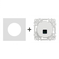 Odace Prise RJ45 Cat 6 UTP S920475 + plaque Céramique