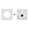 Odace Prise RJ45 Cat 6 UTP non blindée S-One + plaque Céramique