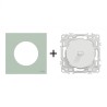 Odace Inter/poussoir à levier 250 V CA, 50/60 Hz + plaque Vert Jade