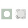 Odace Interrupteur/poussoir + plaque Vert Jade