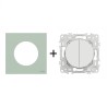 Odace Double inter/BP + plaque Vert Jade