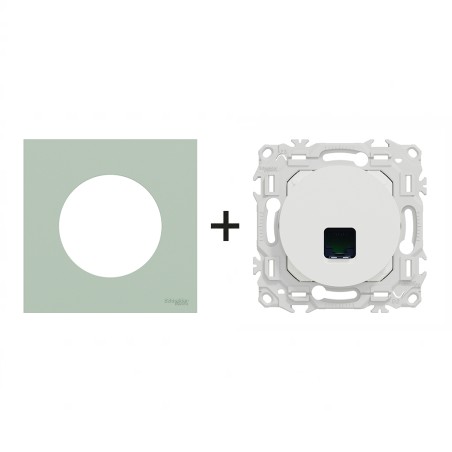 Odace Prise RJ45 Cat 6 UTP non blindée S-One + plaque Vert Jade