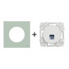Odace Prise RJ45 Cat 6 STP 2TV minimum à 3TV + plaque Vert Jade