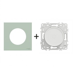Odace Variateur rotatif S920519 + plaque Vert Jade