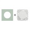 Odace Sortie de câble de 6 à 12 mm de diamètre + plaque Vert Jade