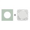 Odace Obturateur pré-perçage + plaque Vert Jade