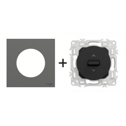 Odace Inter volets roulants S940208 + plaque Gris Basalte