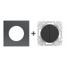 Odace Double inter/BP + plaque Perle Noire