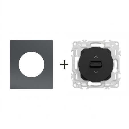 Odace Inter volets roulants 250 V CA, 50/60 H Architecte Perle Noire