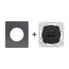 Odace Inter volets roulants 250 V CA, 50/60 H Architecte Perle Noire
