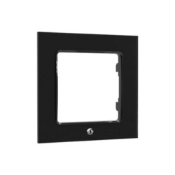 Plaque de finition simple noir pour interrupteur SHELLY