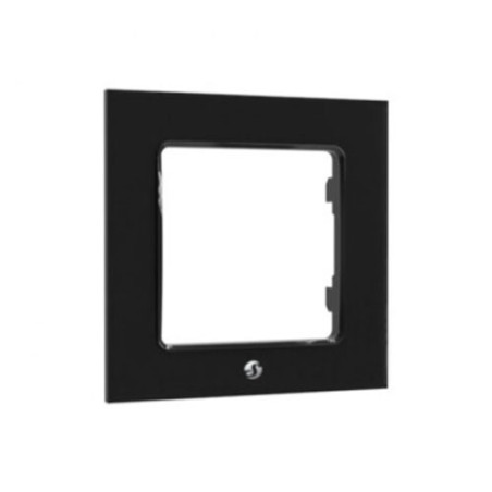 Plaque de finition simple noir pour interrupteur SHELLY