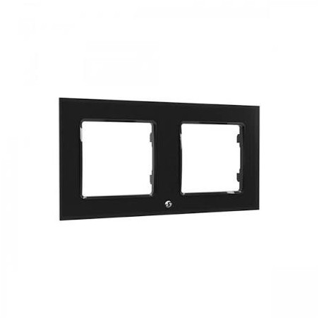 Plaque de finition double noir