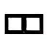 Plaque de finition double noir pour interrupteur SHELLY
