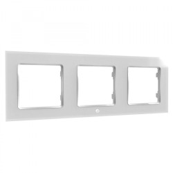 Plaque de finition triple blanc pour interrupteur SHELLY