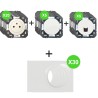 Dooxie Lot PRO 20 prises + 5 RJ45 + 5 va-et-vient + 30 plaques