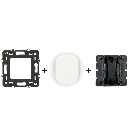 Céliane Permutateur 250 V~ 10 AX IP20 IK04 + enjoliveur Blanc