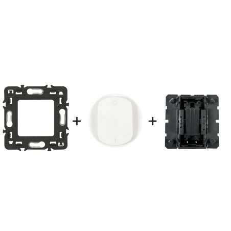Céliane Interrupteur bipolaire + enjoliveur Blanc 250 V~ 10 AX