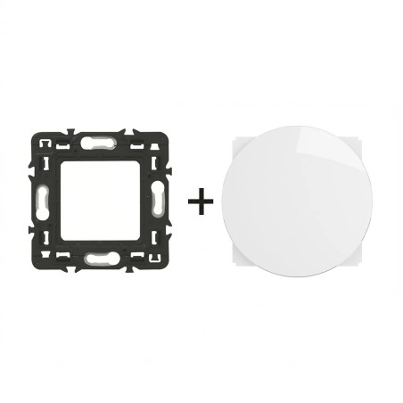 Céliane Obturateur support à vis IP20 IK04 + enjoliveur Blanc