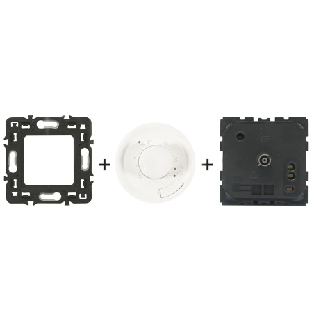 Céliane Thermostat fil pilote + enjoliveur Blanc