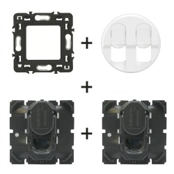 Céliane Prise RJ45 double 2 × CM0345 + enjoliveur Blanc
