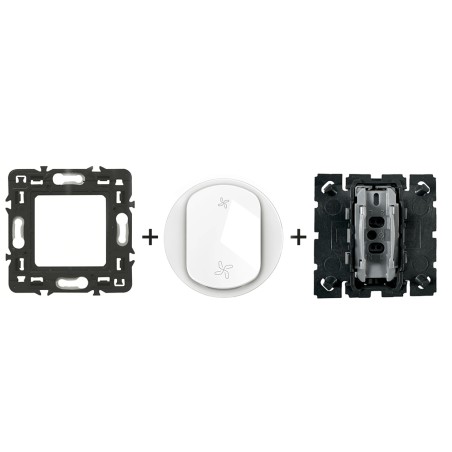 Céliane Interrupteur VMC 250 V~ 10 AX + enjoliveur Blanc