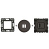 Céliane Chargeur USB double A-C + enjoliveur Noir