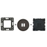 Céliane Chargeur USB double C + enjoliveur Noir