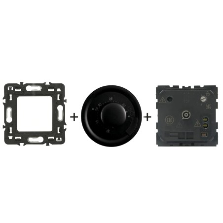 Céliane Thermostat ambiance + enjoliveur Noir