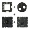 Céliane Prise TV-RJ45 + enjoliveur Noir