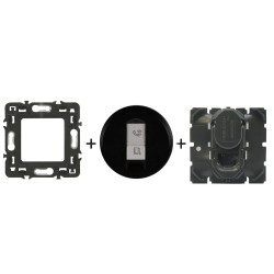 Céliane Prise RJ45 Cat 6 FTP CM0345 + enjoliveur Noir