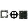 Céliane Prise RJ45 quadruple + enjoliveur Noir