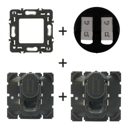Céliane Prise RJ45 double 2 × CM0345 + enjoliveur Noir