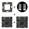 Céliane Prise RJ45 double 2 × CM0345 + enjoliveur Noir