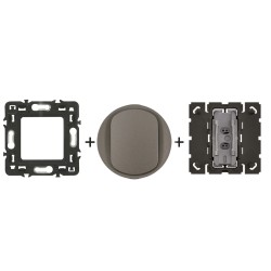 Céliane Interrupteur CM0001 + Enjoliveur Titanium