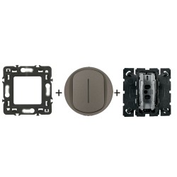 Céliane Interrupteur témoin CM0001 + enjoliveur Titanium