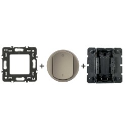 Céliane Interrupteur bipolaire CM0020 + enjoliveur Titanium