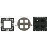 Céliane Prise RJ45 quadruple + enjoliveur Titanium