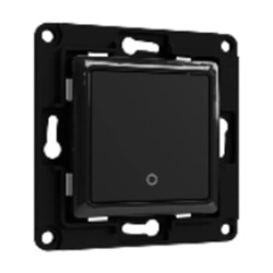 Interrupteur mural simple noir pour micromodule SHELLY