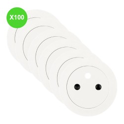 Céliane Enjoliveurs prises 2P+T Blanc CB0111 - Lot 100 Pcs