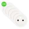 Céliane Enjoliveurs prises 2P+T Blanc Lot 100 Pcs