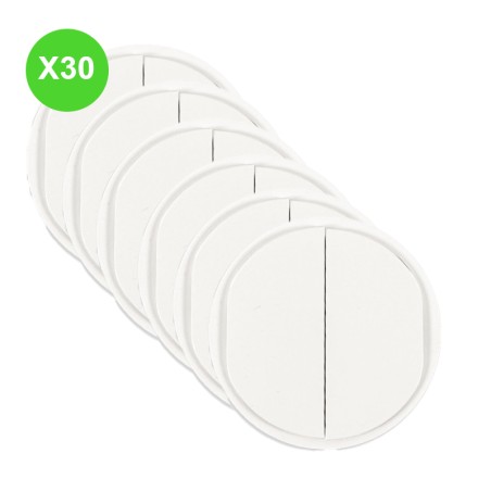 Céliane Enjoliveurs Inter doubles Blanc Lot 30 Pièces