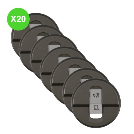 Céliane Enjoliveurs Prise RJ45 Titanium Lot 20 Pièces